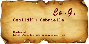 Csollán Gabriella névjegykártya