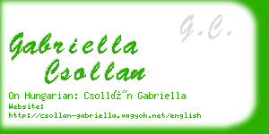 gabriella csollan business card